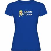 Kruskis T-shirt à Manches Courtes Born To Mx M Royal Blue