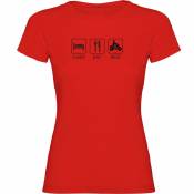 Kruskis T-shirt à Manches Courtes Sleep Eat And Ride 2XL Red