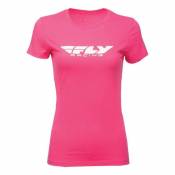 Tee-shirt femme Fly Racing framboise- L