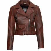 Spirit Motors Bad Bonnie Leather Jacket Marron XL Femme