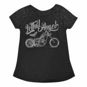 Tee-shirt femme Lethal Threat Moto Lethal angel strass noir- L