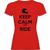 Kruskis Keep Calm And Ride Short Sleeve T-shirt Rouge XL Femme
