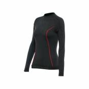 Tee-shirt manches longues femme Dainese Thermo LS Lady noir/rouge- M
