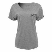T-shirt femme Thor Checkers gris chiné- L