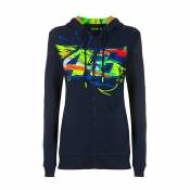 Vr46 Valentino Rossi 20 Full Zip Sweatshirt Bleu S Femme