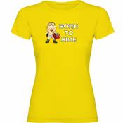 Kruskis T-shirt à Manches Courtes Born To Ride XL Yellow