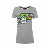 Tee-shirt femme VR46 Valentino Rossi Pop Art gris 2019- XL
