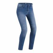 Jeans moto femme PMJ Skinny bleu clair- US-32