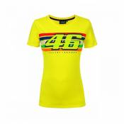 Tee-shirt femme VR46 Valentino Rossi Stripes jaune 2019- M
