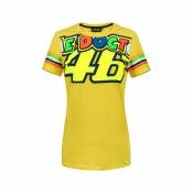 Tee shirt femme VR46 Valentino Rossi Stripes jaune 2018- L