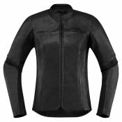 Icon Overlord Leather Jacket Noir L