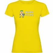 Kruskis T-shirt à Manches Courtes Born To Mx M Yellow