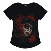 Tee-shirt femme Lethal Threat Red Catrina noir/rouge- M