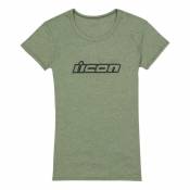 Tee-shirt femme Icon Clasicon vert chiné- 2XL