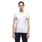Dainese Logo Short Sleeve T-shirt Blanc S Femme