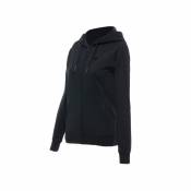 Sweat zippé à capuche femme Dainese Logo Lady noir/noir- XS