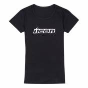 Tee-shirt femme Icon Clasicon noir- L