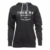 Sweat à capuche femme Thor Crafted Charcoal gris chiné- S