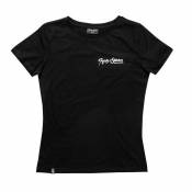 Rusty Stitches Classic Logo Lady Short Sleeve T-shirt Noir M Femme