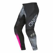 Pantalon cross femme O'Neal Element Racewear V.22 noir/gris/rose- US-3
