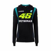 Sweat zippé à capuche femme VR46 Petronas noir- XS