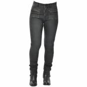 Jeans moto femme Overlap Kara noir- 26