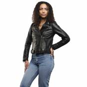Eudoxie Queen Leather Jacket Noir XS Femme