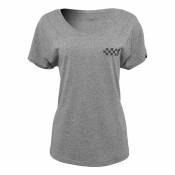 T-shirt femme Thor Checkers gris chiné- XL