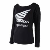Tee-Shirt femme manches longuesTroy Lee Designs Honda Wing Crew noir-