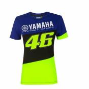 Tee-shirt femme VR46 Racing Yamaha bleu/noir/jaune- L
