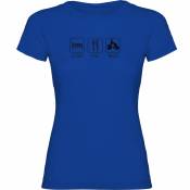 Kruskis T-shirt à Manches Courtes Sleep Eat And Ride S Royal Blue