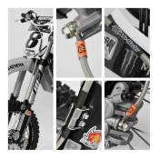 Flexible durite de frein AV origine en inox Moto-Master pour Yamaha YZ