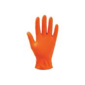 Pack de 50 gants d'ateliers en nitrile orange- M