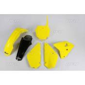 Kit plastique UFO Suzuki 85 RM 02-21 jaune/noir (version restylÃ© coul