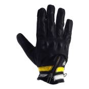 Gants cuir Helstons Ziper noir/blanc/jaune- T9