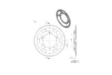 Couronne 54 dents Peugeot 103 SPX / RCX (jante Grimeca d.98mm)