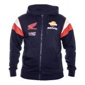 Sweat zippÃ© Ã capuche Honda Repsol bleu- S