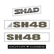 Autocollants Shad pour top case Shad SH48 gris foncÃ©
