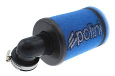 Filtre à air Polini Evolution d.38mm coudé 90° bleu