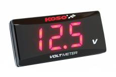 Voltmètre digital Koso Super Slim Rouge
