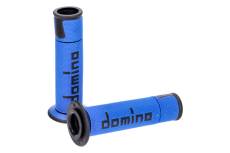 Poignées Domino A450 On-Road Racing bleu / noir (extrémité ouverte)