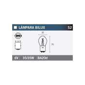 Ampoule Vicma S2 BA20D Bilux 6V 35/35W