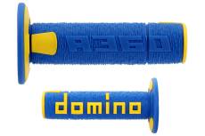 Poignées Off Road Domino A360 bleu / jaune