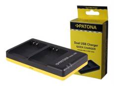 PATONA Dual Charger - Chargeur de batterie USB - 2 x charge de batteries - 700 mA - pour Olympus PEN-F; OM-D E-M1, EM-5, E-M5, E-M5 Mark II; PEN E-P5