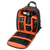 Sac à dos sac imperméable à l'eau extérieure pour appareil photo reflex numérique Orange