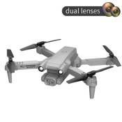 Drone GT2 RC quadricoptère à nivellement barométrique double caméra 4K Gris
