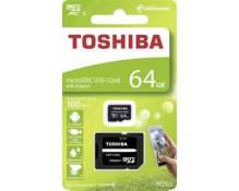 Toshiba M203 - Carte mémoire flash (adaptateur microSDXC vers SD inclus(e)) - 64 Go - UHS Class 1 / Class10 - microSDXC UHS-I