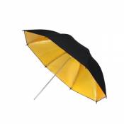 DynaSun UR02 Parapluie Professionnel pour Studio Photo/Vidéo avec Réflecteur/Diffuseur 84 cm Or/Noir