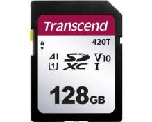 Transcend TS128GSDC420T Carte SD 128 GB v30 Video Speed Class