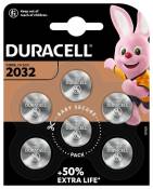 Pack de 6 piles lithium Duracell CR2032 Gris